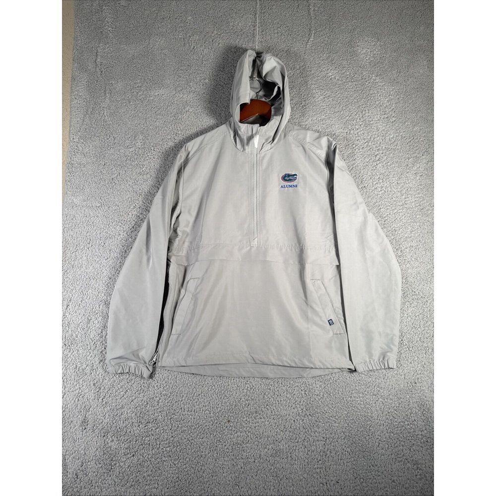 CUTTER & BUCK ANORAK JACKET MENS SMALL GRAY CHARTER ECO FLORIDA GASTORS LOGO NWT